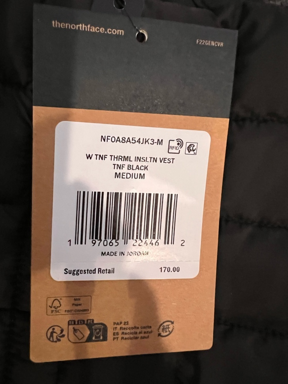 The North Face ThermoBall Vest Women's Medium Black - Picture 8 of 13